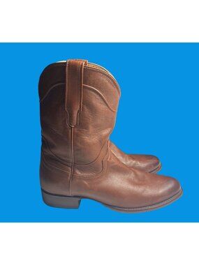 Tecovas Mens Cowboy Boots 11EE The Earl Calfskin Roper Western In Scotch Brown